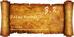 Zalay Kornél névjegykártya